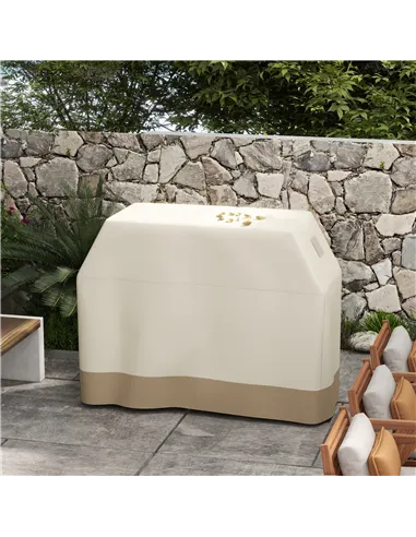 Outsunny 66W x 152Lcm PU Coated Protective Grill Cover - Beige