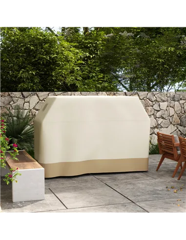 Outsunny 71W x 188Lcm PU Coated Protective Grill Cover - Beige