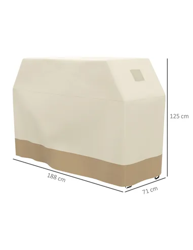 Outsunny 71W x 188Lcm PU Coated Protective Grill Cover - Beige