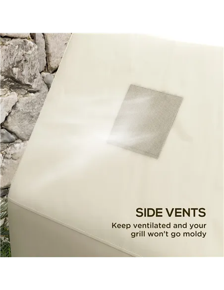 Outsunny 71W x 188Lcm PU Coated Protective Grill Cover - Beige