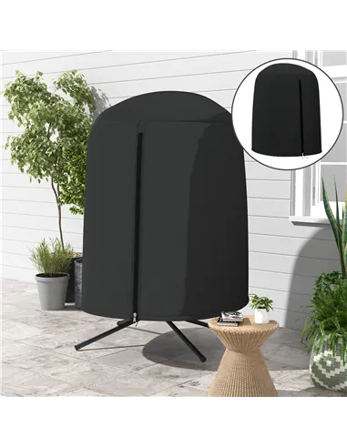 Outsunny 190 x Φ128cm Hanging Egg Chair Furniture Cover - Black