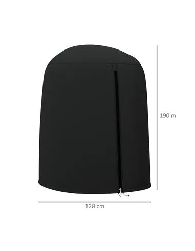 Outsunny 190 x Φ128cm Hanging Egg Chair Furniture Cover - Black