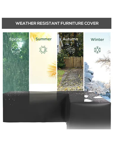 Outsunny 250 x 250cm L-Shaped Protective Furniture Cover