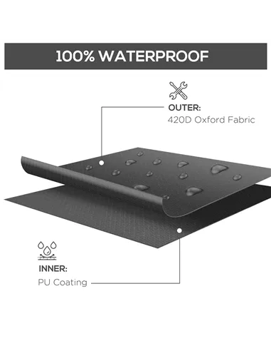 Outsunny 250 x 250cm L-Shaped Protective Furniture Cover