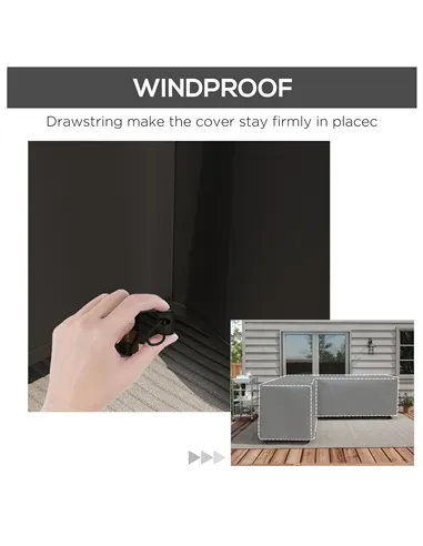 Outsunny 250 x 250cm L-Shaped Protective Furniture Cover