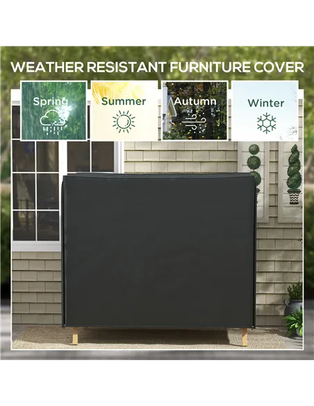 Outsunny 220 x 125cm Three-Seater Swing Chair Protective Cover - Black