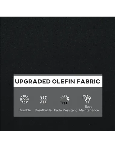 Outsunny 4 Pcs Outdoor Seat and Back Cushion Set Patio Deep Seating Chair Replacement Cushion