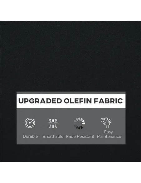 Outsunny 4 Pcs Outdoor Seat and Back Cushion Set Patio Deep Seating Chair Replacement Cushion