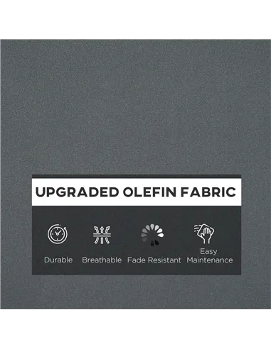 Outsunny Outdoor Seat and Back Cushion Sets, 63L x 55W x 15Dcm Olefin Patio Deep Seating Chair Fade Resistant Replacement Cushio