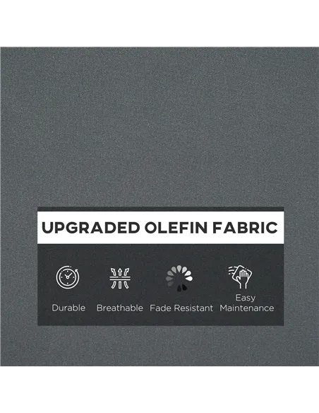 Outsunny Outdoor Seat and Back Cushion Sets, 63L x 55W x 15Dcm Olefin Patio Deep Seating Chair Fade Resistant Replacement Cushio