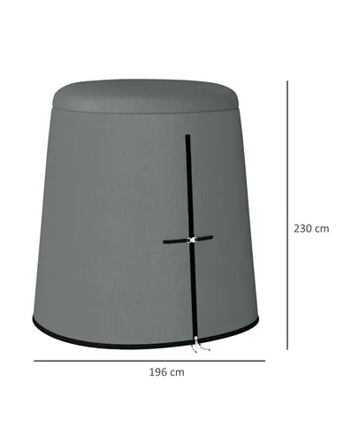 Outsunny 196 x 230 cm Hanging Egg Chair Protective Cover - Grey