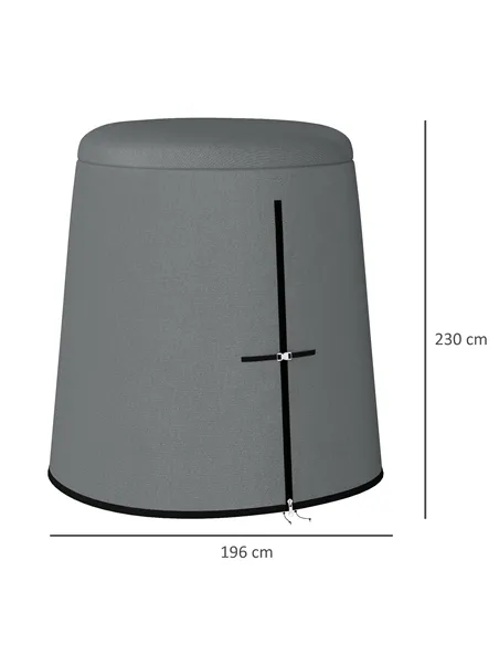 Outsunny 196 x 230 cm Hanging Egg Chair Protective Cover - Grey