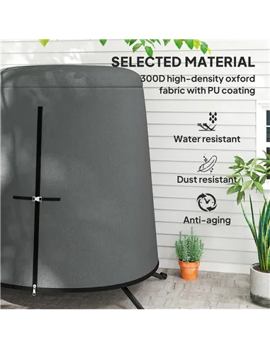 Outsunny 196 x 230 cm Hanging Egg Chair Protective Cover - Grey