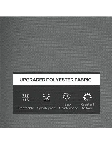 Outsunny 4 Pieces Outdoor Seat Cushions with Backrest, Fabric and PE Rattan Cover, Water Repellent Seat Pads for Chair, Swing, S