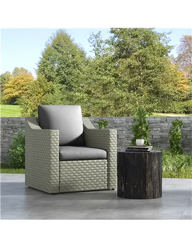 Outsunny 4 Pieces Outdoor Seat Cushions with Backrest, Fabric and PE Rattan Cover, Water Repellent Seat Pads for Chair, Swing, S