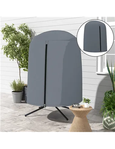 Outsunny 190 x Φ128cm Hanging Egg Chair Furniture Cover - Grey