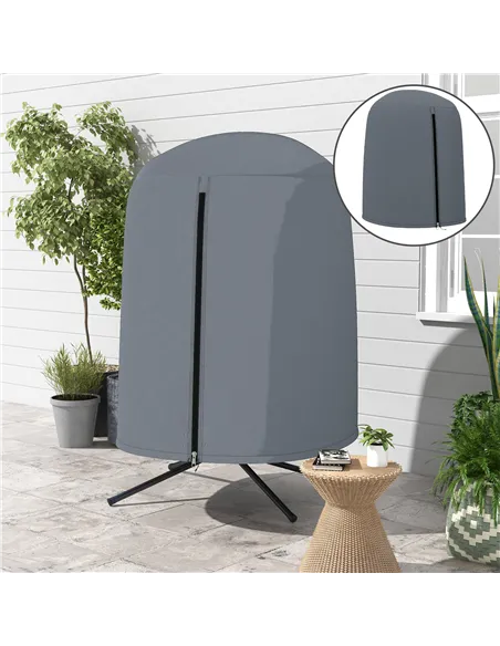 Outsunny 190 x Φ128cm Hanging Egg Chair Furniture Cover - Grey