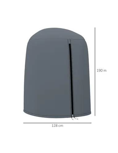 Outsunny 190 x Φ128cm Hanging Egg Chair Furniture Cover - Grey