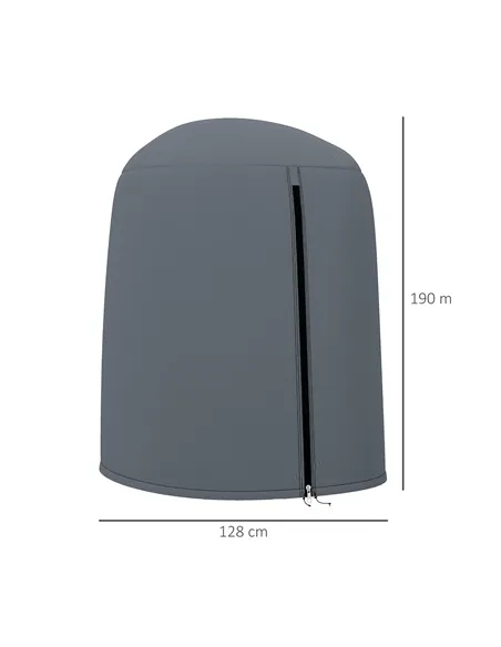 Outsunny 190 x Φ128cm Hanging Egg Chair Furniture Cover - Grey