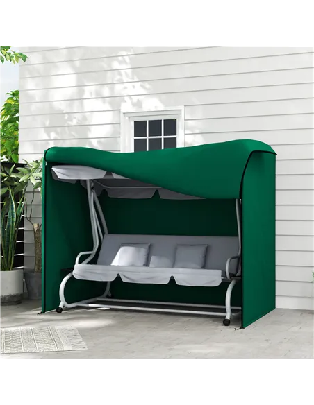 Outsunny 220 x 125cm Three-Seater Swing Chair Protective Cover - Green