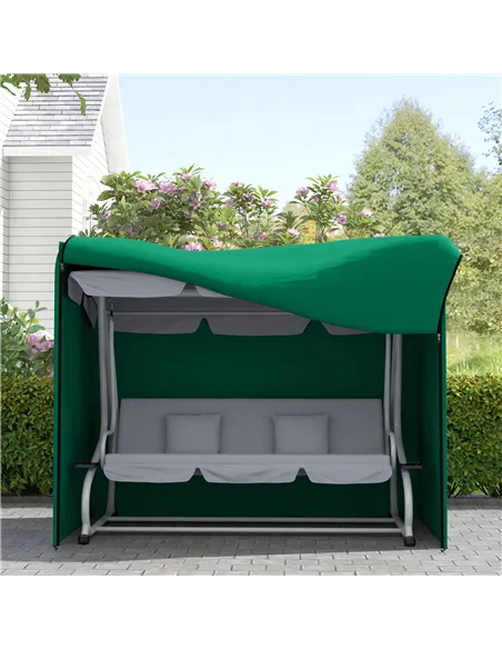 Outsunny 220 x 125cm Three-Seater Swing Chair Protective Cover - Green