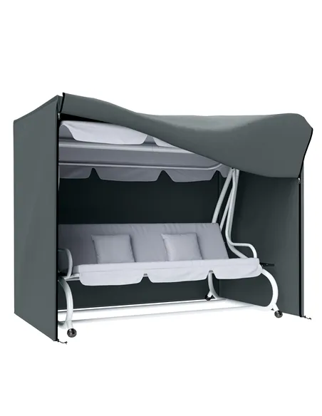 Outsunny 220 x 125cm Three-Seater Swing Chair Protective Cover - Grey
