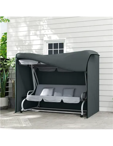 Outsunny 220 x 125cm Three-Seater Swing Chair Protective Cover - Grey