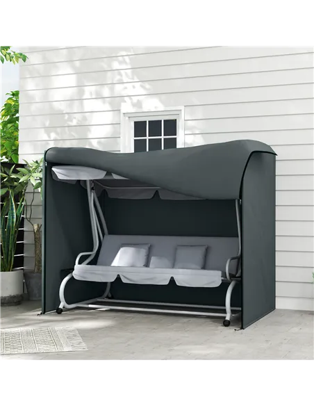 Outsunny 220 x 125cm Three-Seater Swing Chair Protective Cover - Grey