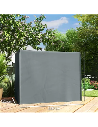 Outsunny 220 x 125cm Three-Seater Swing Chair Protective Cover - Grey