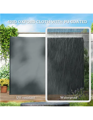 Outsunny 220 x 125cm Three-Seater Swing Chair Protective Cover - Grey