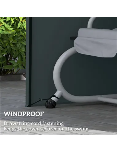 Outsunny 220 x 125cm Three-Seater Swing Chair Protective Cover - Grey