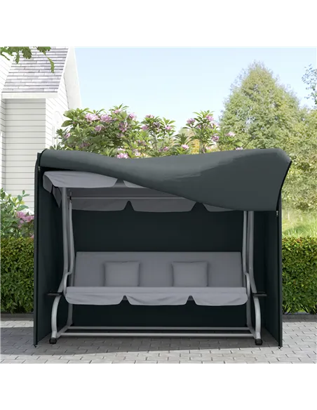 Outsunny 220 x 125cm Three-Seater Swing Chair Protective Cover - Grey