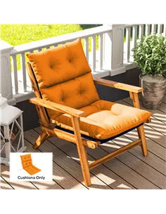Outsunny 115 x 56cm Rocking Chair Padded Seat Cushion - Orange 2