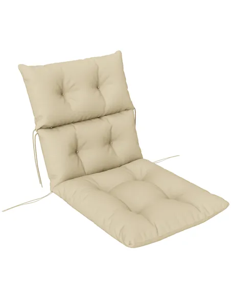 Outsunny 115 x 56cm Rocking Chair Padded Seat Cushion - Beige