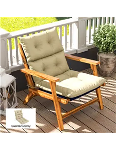 Outsunny 115 x 56cm Rocking Chair Padded Seat Cushion - Beige 2