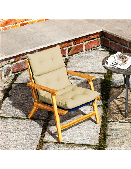 Outsunny 115 x 56cm Rocking Chair Padded Seat Cushion - Beige