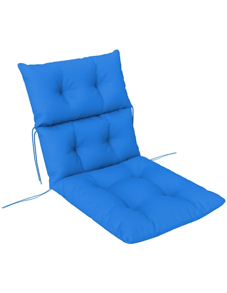 Outsunny 115 x 56cm Rocking Chair Padded Seat Cushion - Blue