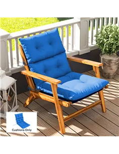 Outsunny 115 x 56cm Rocking Chair Padded Seat Cushion - Blue 2