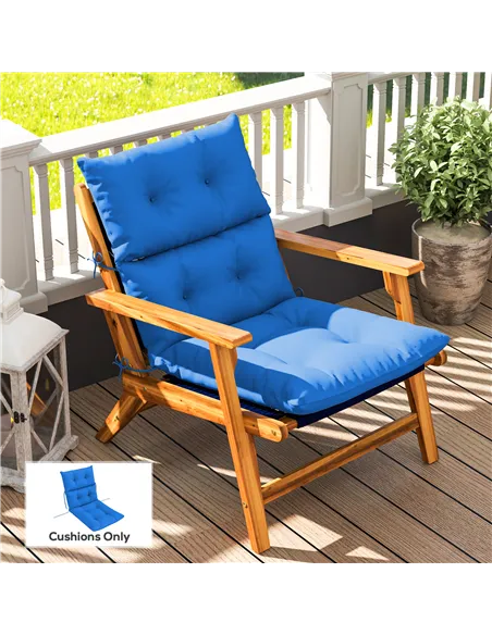 Outsunny 115 x 56cm Rocking Chair Padded Seat Cushion - Blue