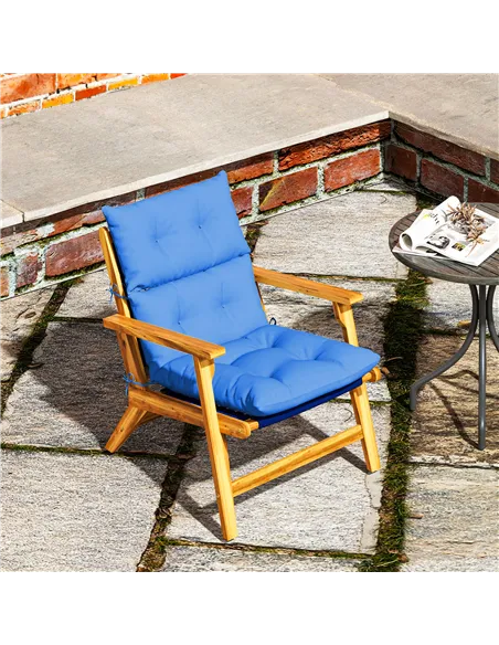 Outsunny 115 x 56cm Rocking Chair Padded Seat Cushion - Blue