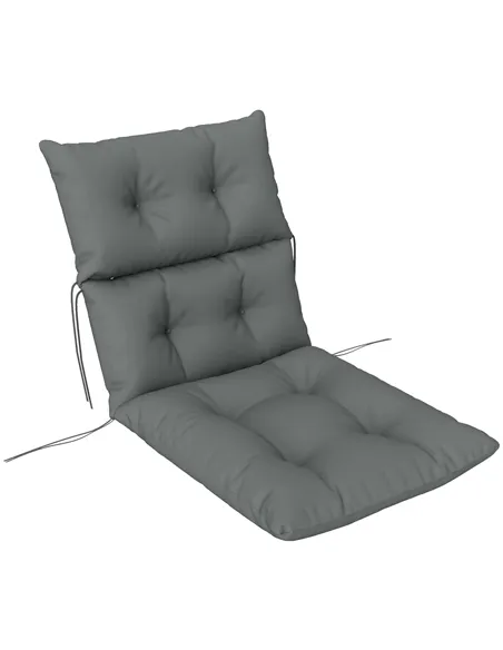 Outsunny 115 x 56cm Rocking Chair Padded Seat Cushion - Light Grey