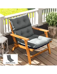 Outsunny 115 x 56cm Rocking Chair Padded Seat Cushion - Light Grey 2