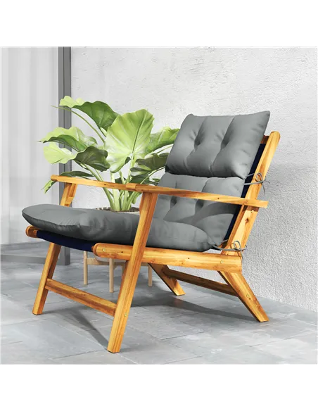 Outsunny 115 x 56cm Rocking Chair Padded Seat Cushion - Light Grey