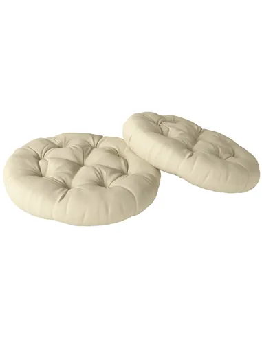 Outsunny Set of Two Φ60cm Outdoor Cushions - Beige