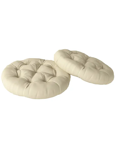 Outsunny Set of Two Φ60cm Outdoor Cushions - Beige