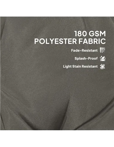 Outsunny Set of Four Padded Garden Seat Cushions - Light Grey