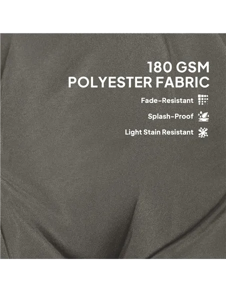 Outsunny Set of Four Padded Garden Seat Cushions - Light Grey