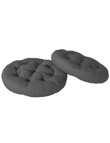 Outsunny Set of Two Φ60cm Outdoor Cushions - Dark Grey