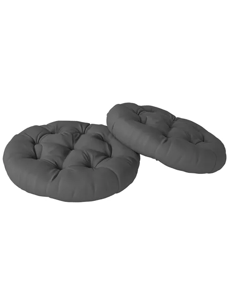 Outsunny Set of Two Φ60cm Outdoor Cushions - Dark Grey