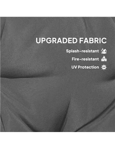 Outsunny Set of Two Φ60cm Outdoor Cushions - Dark Grey